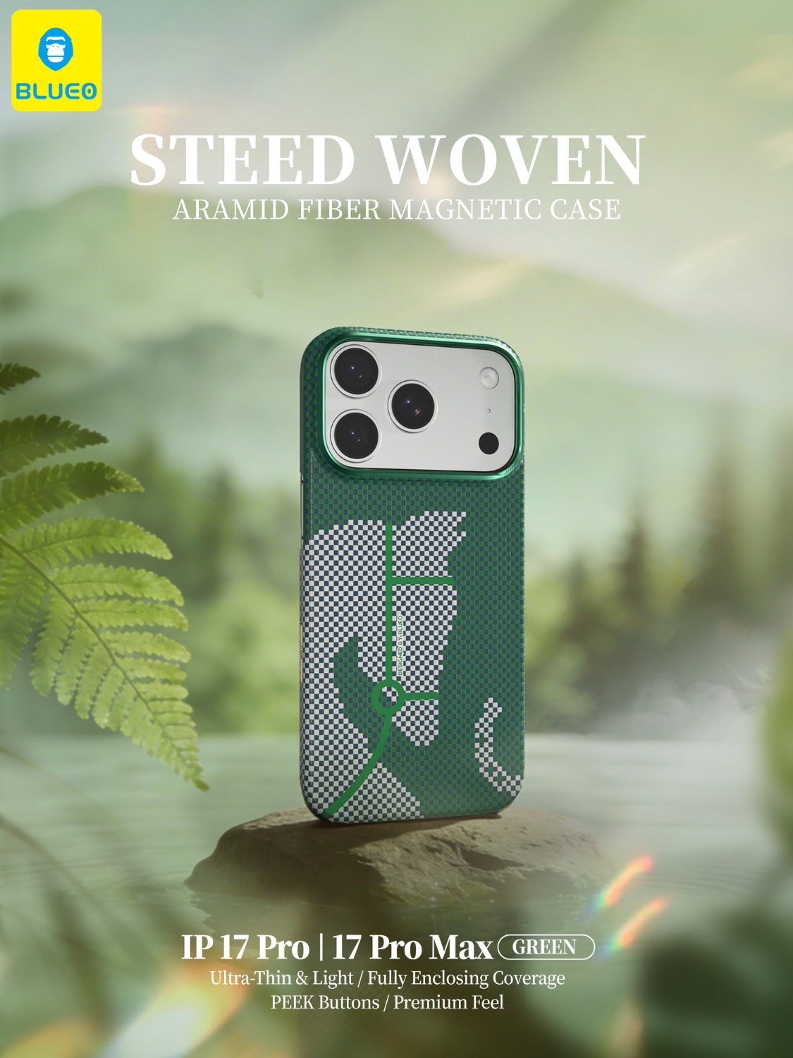 قاب بلو Blueo Steed Woven Aramid Fiber Magnetic Case Iphone